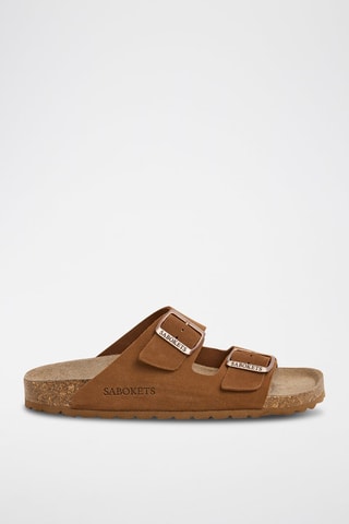 Mules en nubuck - Marron
