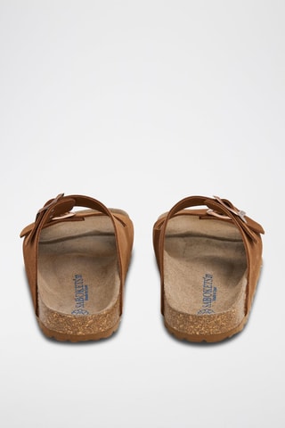 Mules en nubuck - Marron
