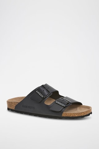 Mules en cuir - Noir