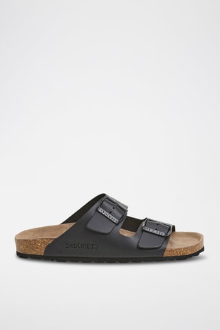 Mules en cuir - Noir