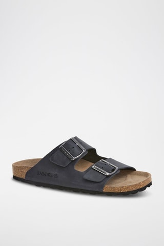 Mules en cuir - Noir