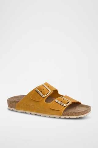 Mules en nubuck - Jaune
