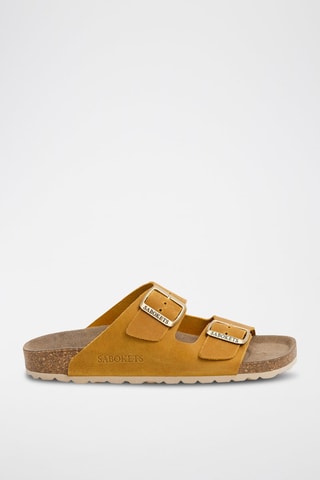 Mules en nubuck - Jaune