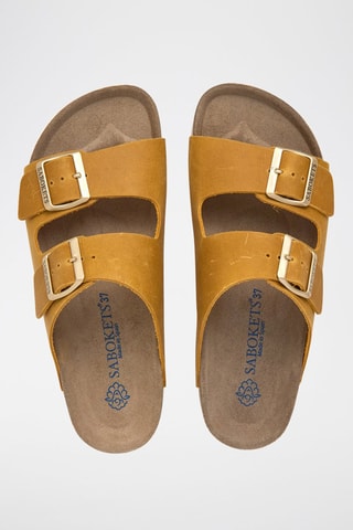 Mules en nubuck - Jaune