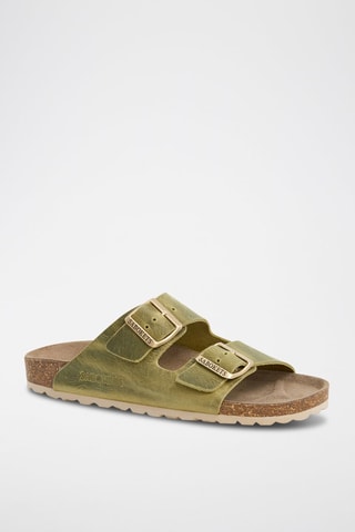 Mules en cuir - Vert