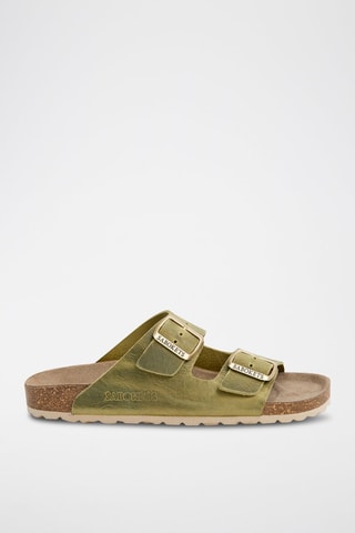 Mules en cuir - Vert