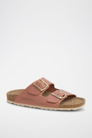 Mules en cuir - Rose