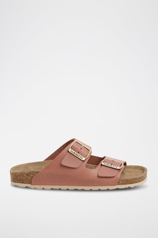 Mules en cuir - Rose