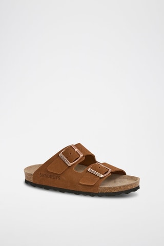 Mules en nubuck - Marron