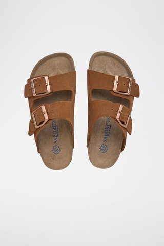 Mules en nubuck - Marron