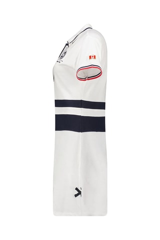 Robe polo Kylianeak - 
Blanc et bleu marine