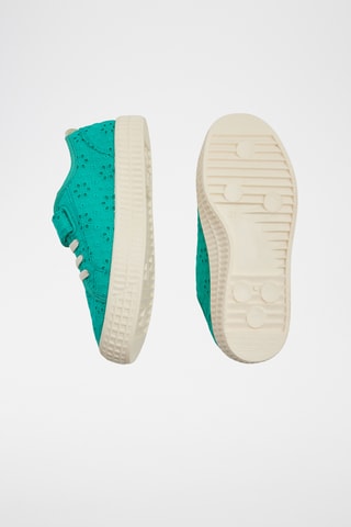 Tennis en broderie anglaise - Turquoise - Okaïdi