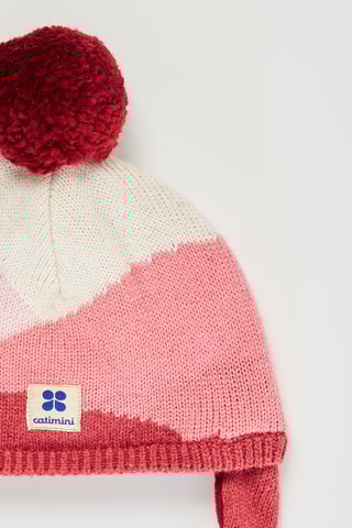 Bonnet aviateur à pompon - Rose - Catimini