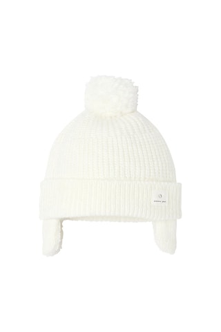 Bonnet aviateur à pompon - Blanc - Absorba