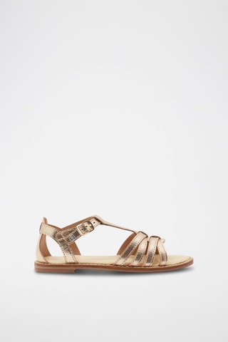 Sandales en cuir Doré - Okaïdi