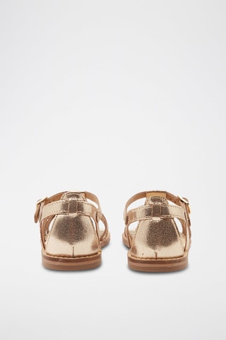 Sandales en cuir Doré - Okaïdi