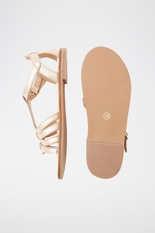 Sandales en cuir Doré - Okaïdi