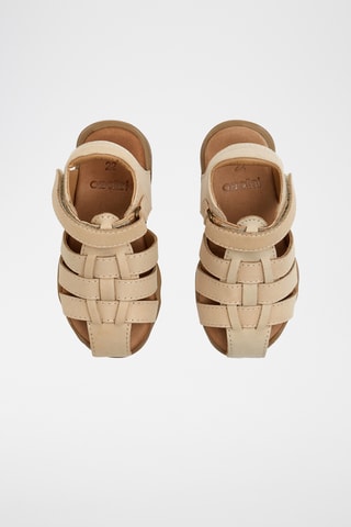 Spartiates en cuir - Beige - Obaïbi