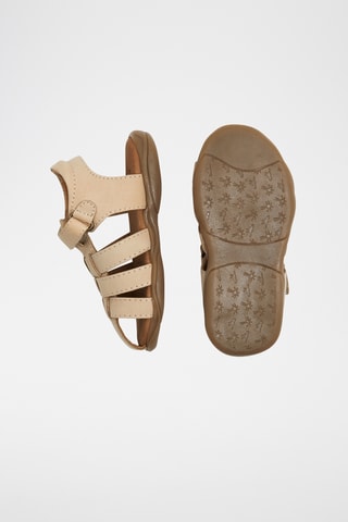 Spartiates en cuir - Beige - Obaïbi
