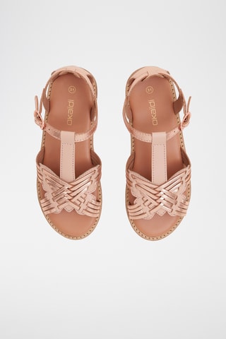 Sandales en cuir - Doré rose - Okaïdi