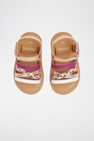 Sandales en cuir - Doré rose - Obaïbi