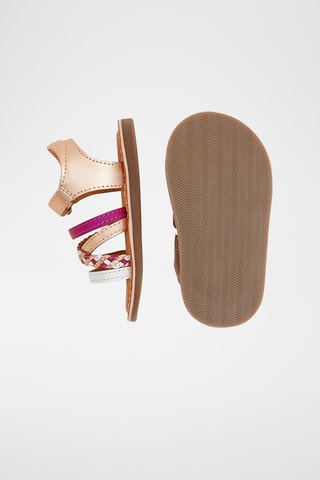Sandales en cuir - Doré rose - Obaïbi