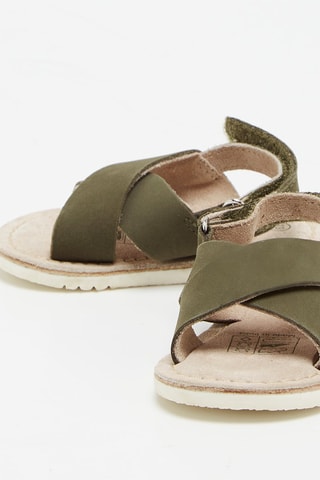 Sandales en cuir Vert foncé - Okaïdi