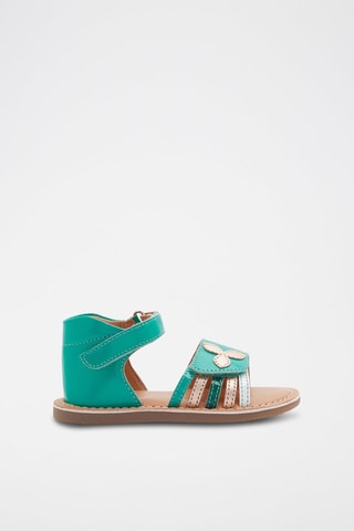Sandales en cuir Turquoise - Okaïdi