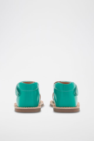 Sandales en cuir Turquoise - Okaïdi