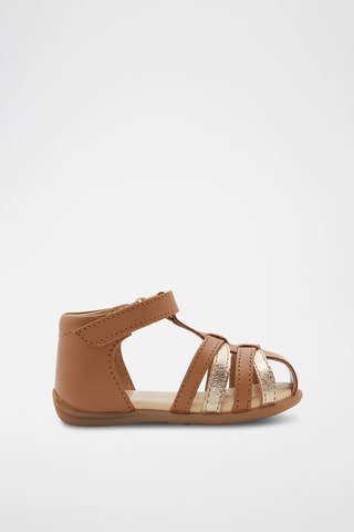 Sandales en cuir - Marron - Obaïbi