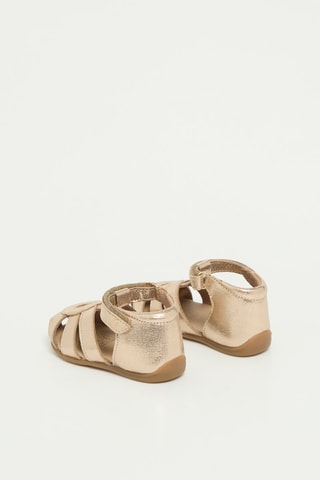Sandales en cuir - Doré - Obaïbi