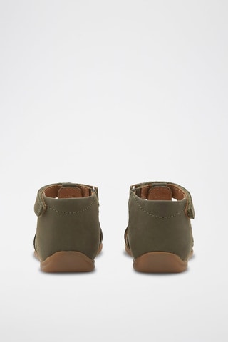 Sandales en cuir Kaki - Okaïdi