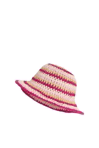 Chapeau de paille - Fuchsia et beige - Okaïdi