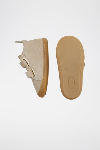 Bottines montantes en cuir - Beige - Obaïbi