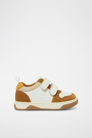 Baskets - Blanc et camel - Obaïbi