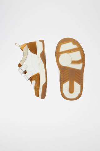 Baskets - Blanc et camel - Obaïbi