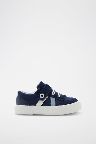 Baskets en croûte de cuir Bleu marine - Okaïdi