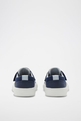 Baskets en croûte de cuir Bleu marine - Okaïdi