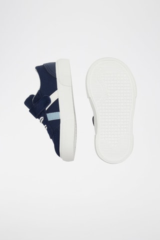 Baskets en croûte de cuir Bleu marine - Okaïdi