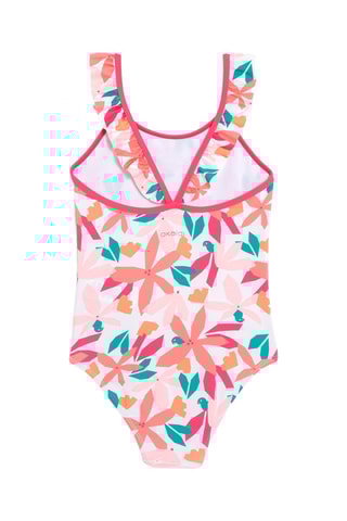 Maillot 1 pièce Rose et blanc - Okaïdi