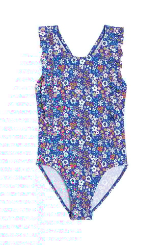 Maillot 1 pièce Bleu roi et blanc - Okaïdi