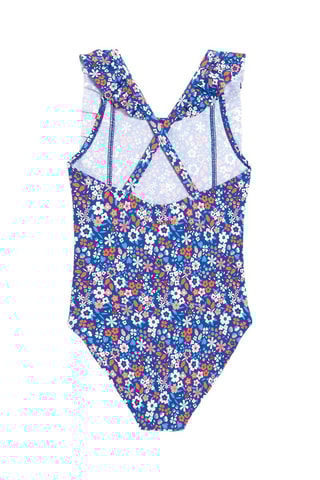 Maillot 1 pièce Bleu roi et blanc - Okaïdi
