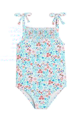 Maillot 1 pièce Blanc et turquoise - Obaïbi