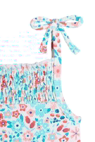 Maillot 1 pièce Blanc et turquoise - Obaïbi