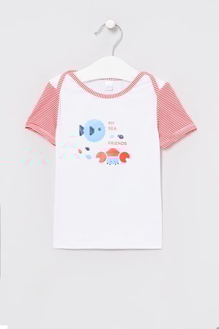 T-shirt de bain anti-UV Blanc - Obaïbi