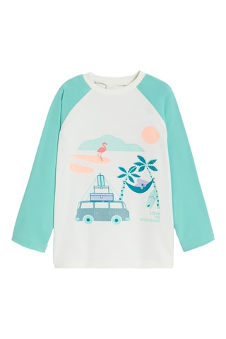 T-shirt de bain - Blanc - Obaïbi
