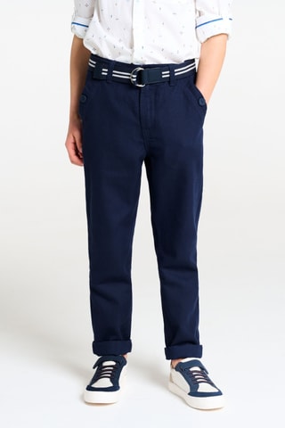 Pantalon en lin - Bleu marine - Okaïdi