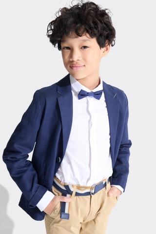 Veste en lin - Bleu marine - Okaïdi