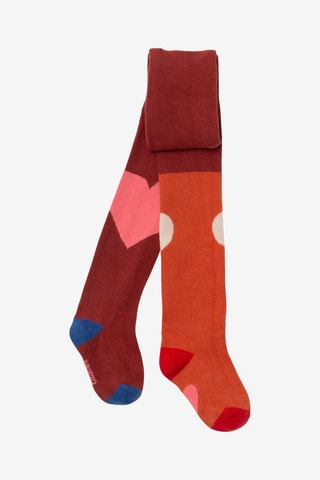 Collants - Bordeaux et orange - Catimini