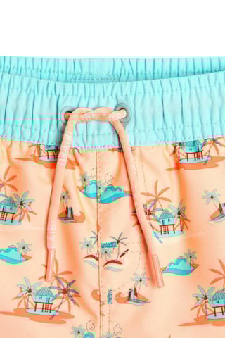 Short de bain Saumon et vert d’eau - Obaïbi